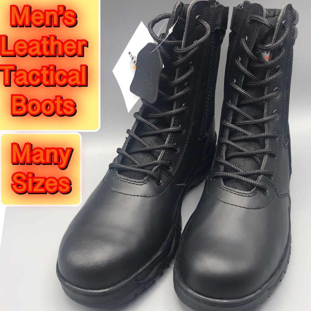 Tactical Men’s Leather Oil & slip resistance Boot